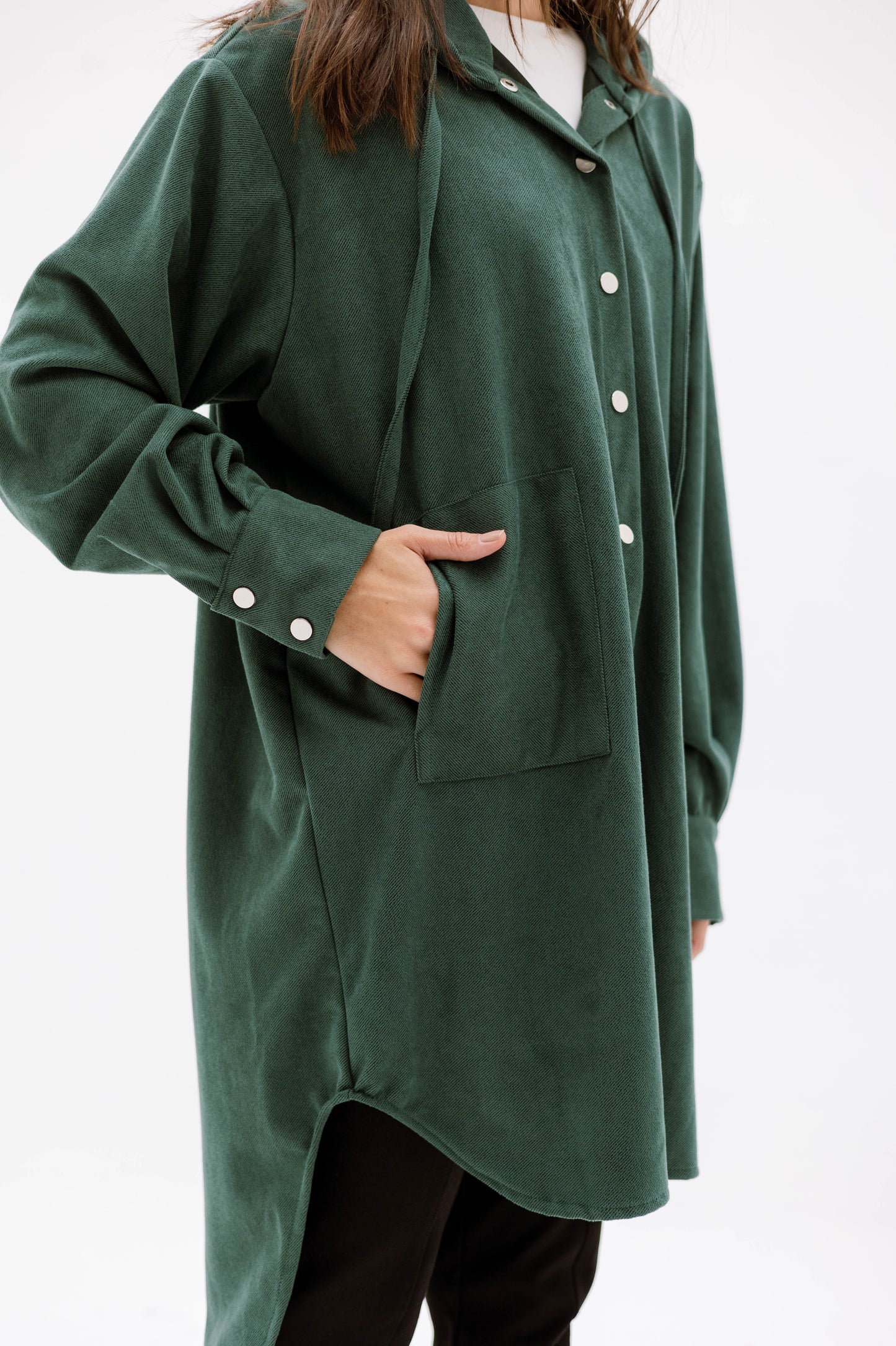 The striped suede oversized shirt