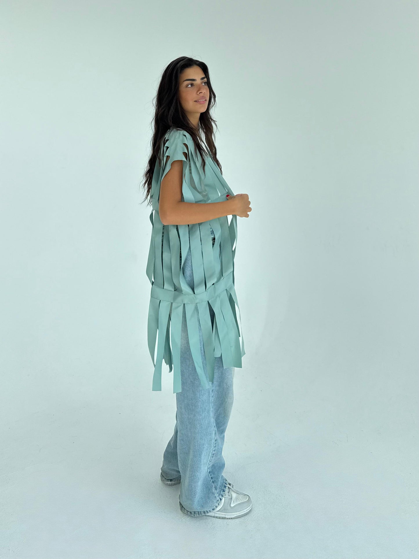 Cut out fringes summer cardigan