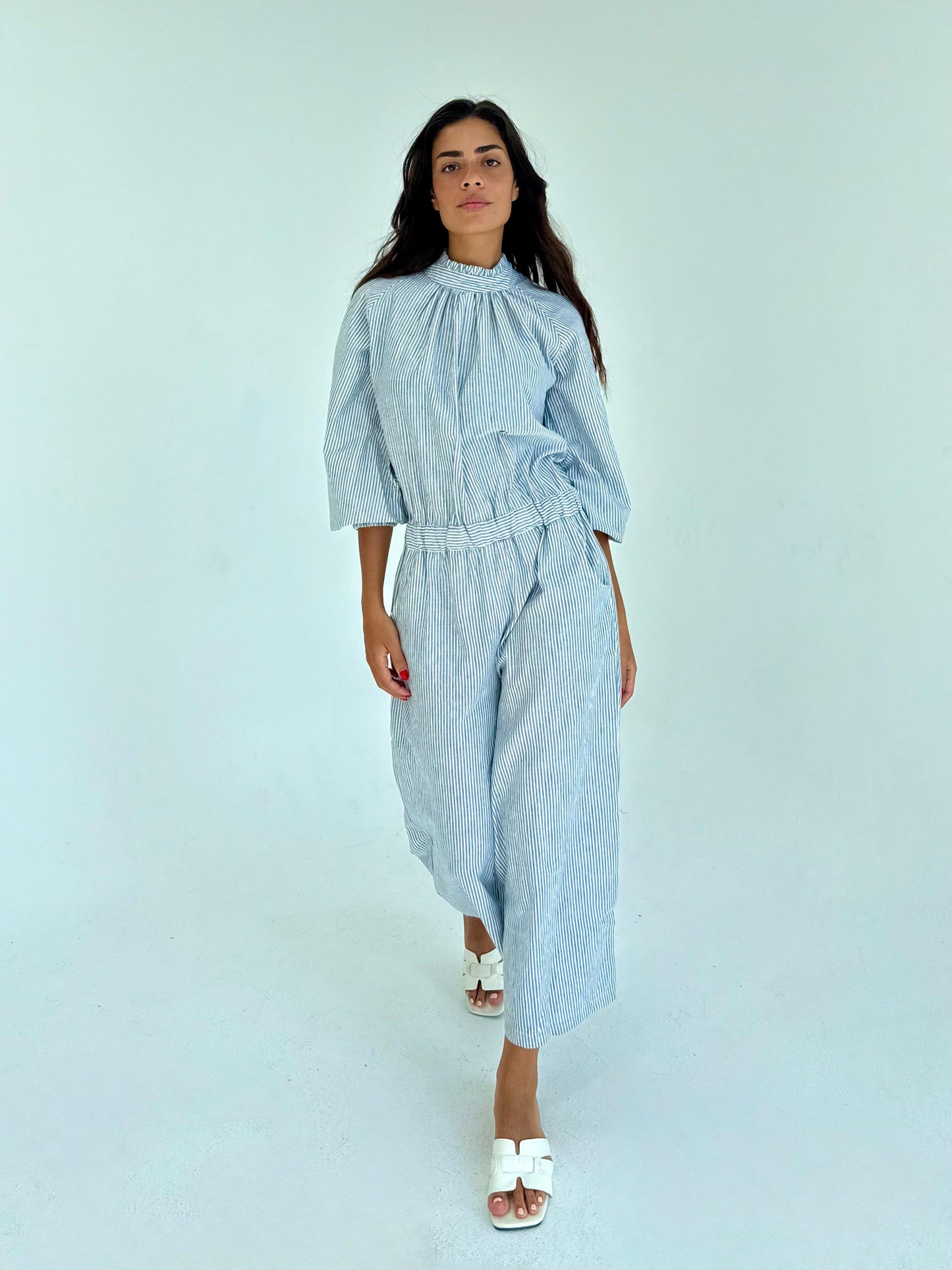 Striped jump suite