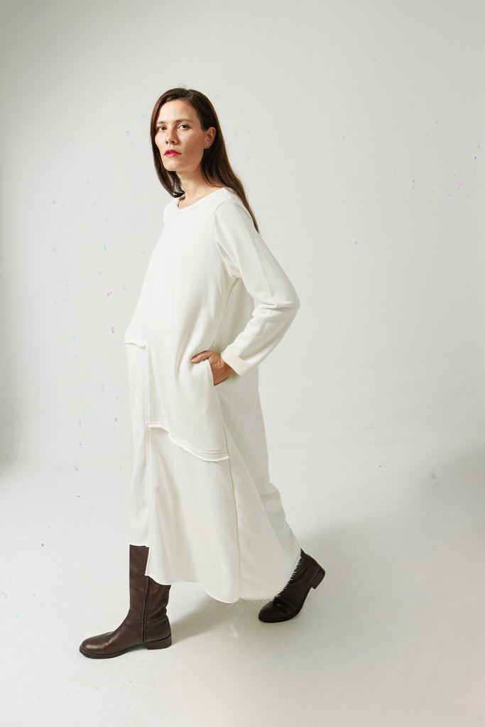 Long sleeevs sweatshirt dress