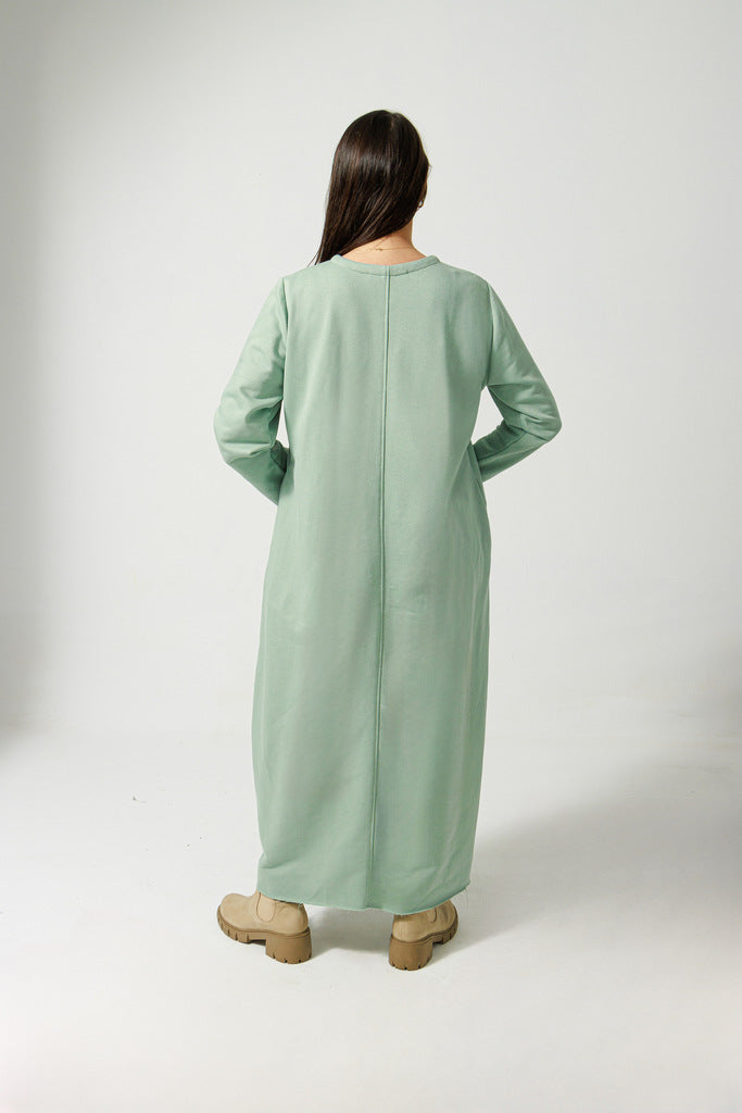 Long sleeevs sweatshirt dress