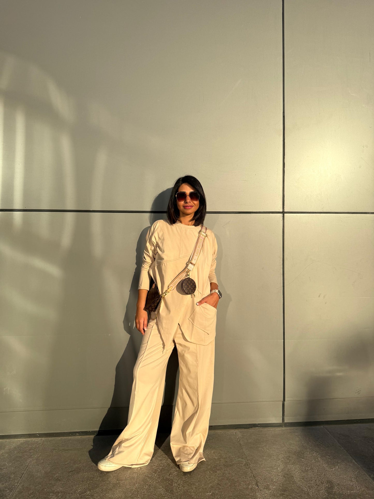 Unfinished cotton set - beige