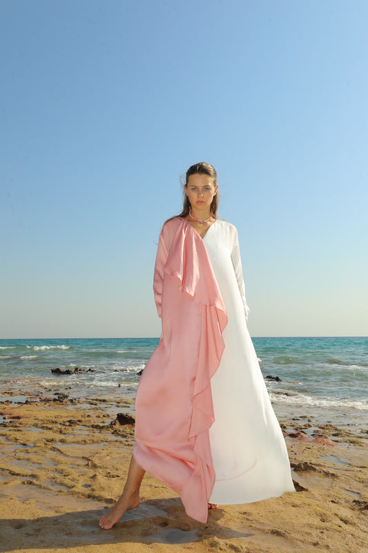 Flared satin dress